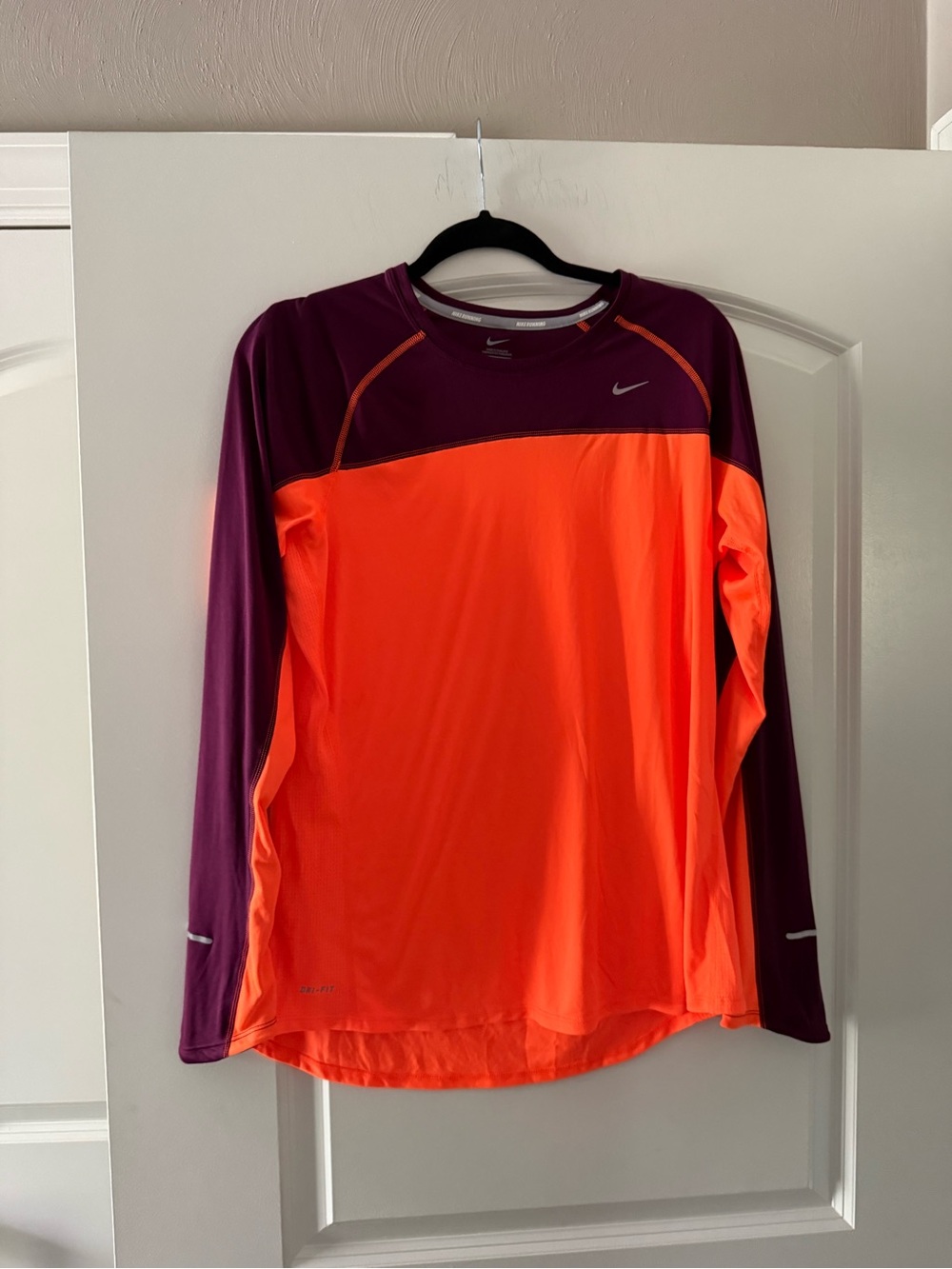 Nike Women’s Long-Sleeve Training Top — Neon Orange & Plum